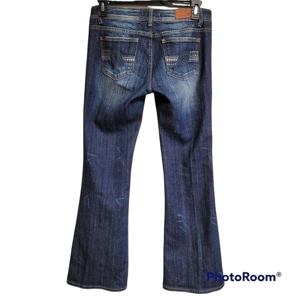 Vigoss Dark Wash Flare Leg Jeans Size 7 - Picture 1 of 8